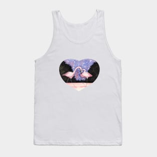 Flamingos in Love Heart Tank Top